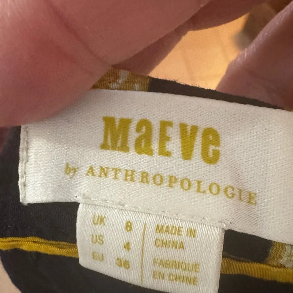 Anthropologie Maeve Women's M A-Line Midi Skirt Multicolor Animal Print size 4 - Picture 5 of 13